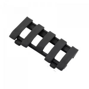 Ergo 5-Slot Low Profile Wire Loom Rail Cover - Black
