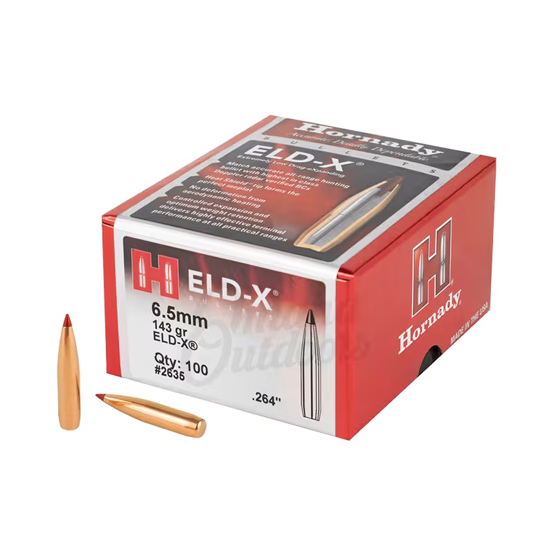 Hornady 6.5 mm 143Gr ELD-X Bullets