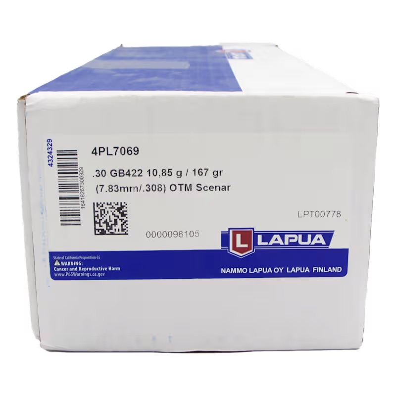 Lapua Scenar 30 Cal 167 Gr Hp Bt Bullets